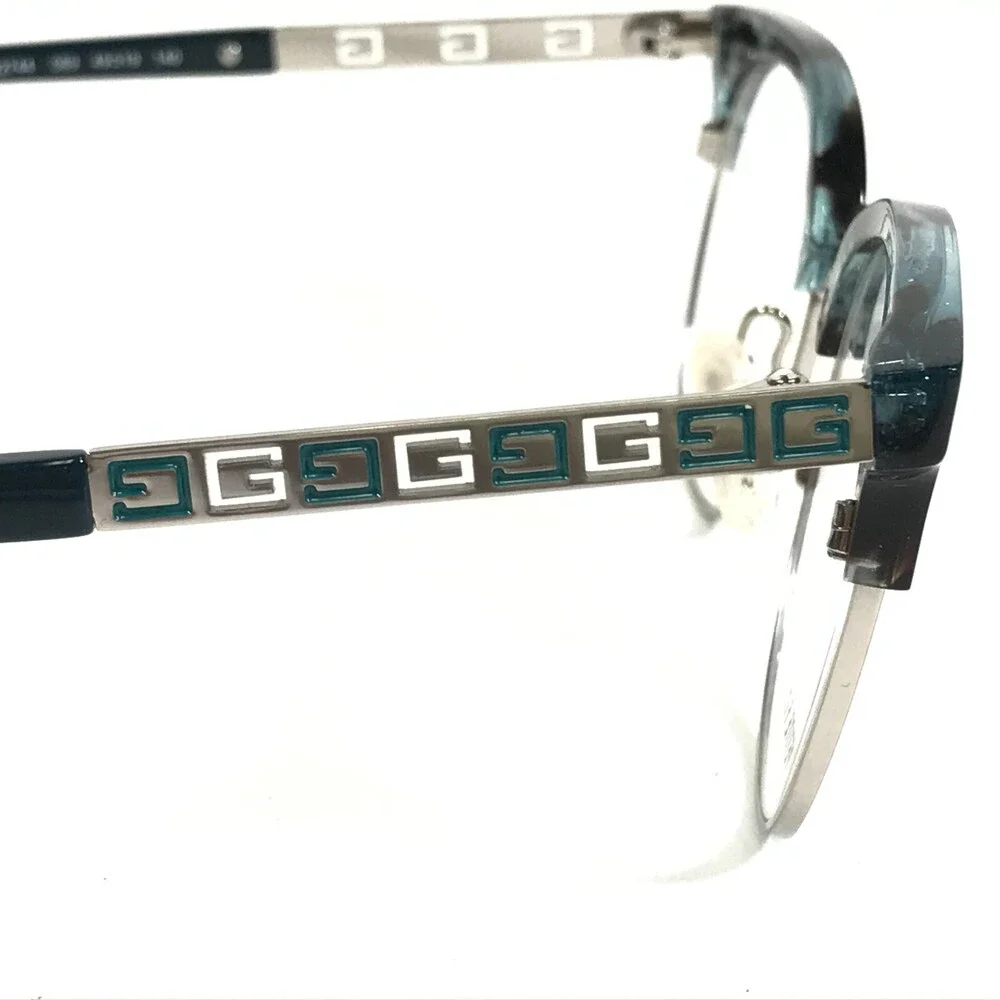 Guess Eyeglasses Frames GU2744 089 Black Blue Silver Silver Round 49-19-140